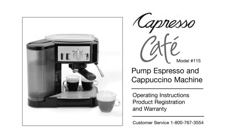 Capresso Cafe 115 operating instructions