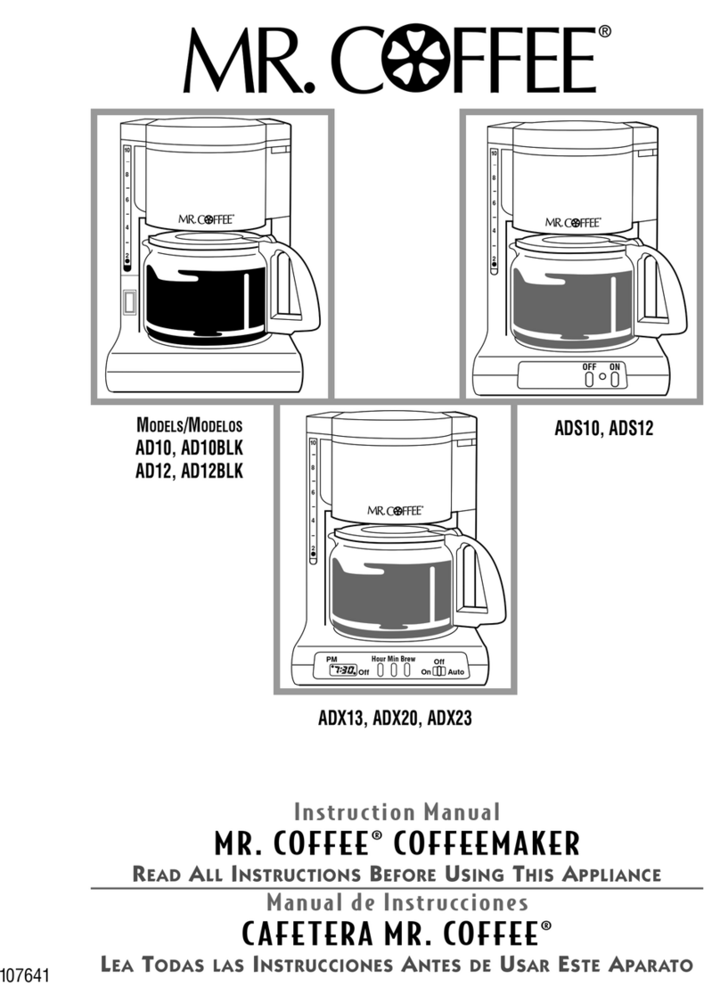 Mr. Coffee AD10 instruction manual