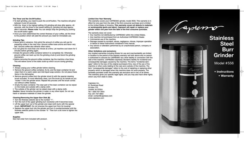 Capresso 556 instructions