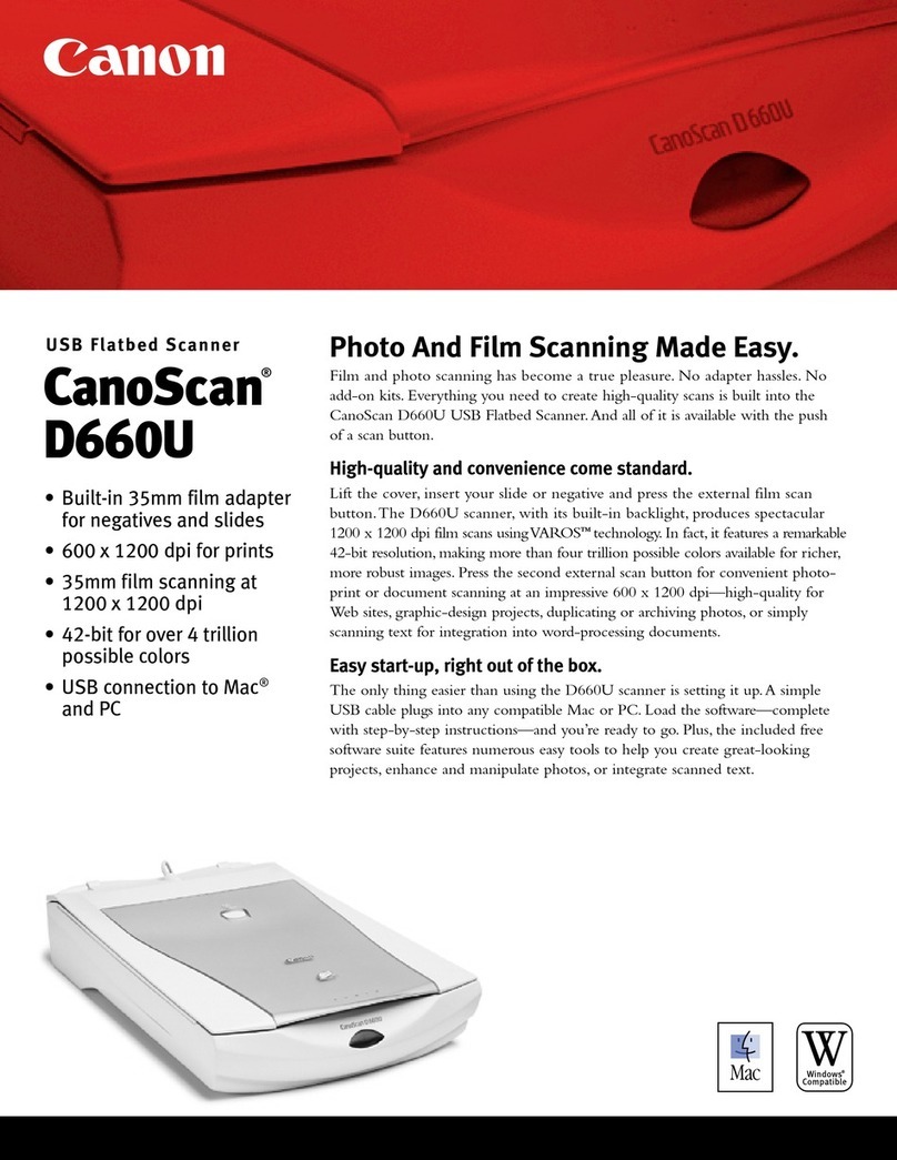 Canon CANOSCAN D660U User manual Canon CANOSCAN D660U User manual