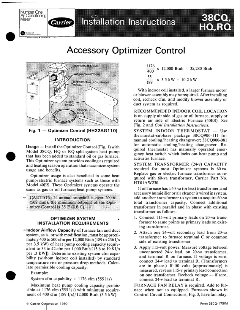 Carrier 38CQ installation instructions