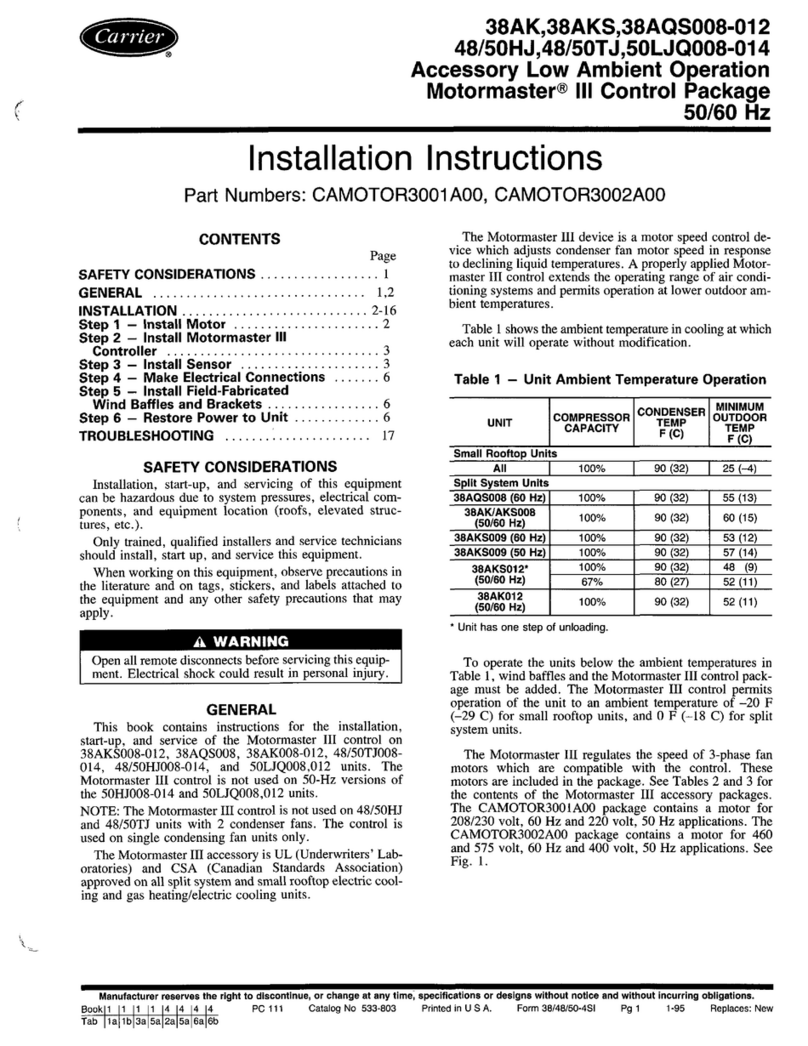 Carrier 38AKS User manual