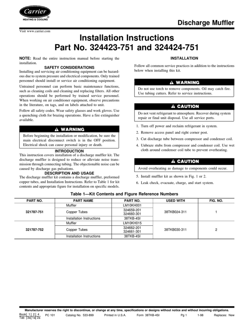 Carrier 324423-751 User manual