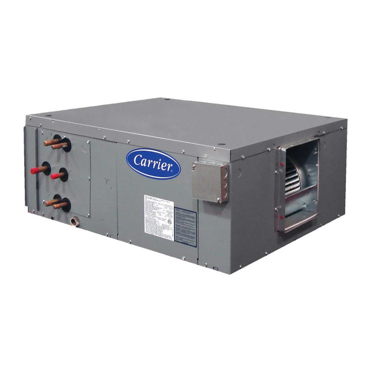 Carrier 40RU Dimensions and installation guide