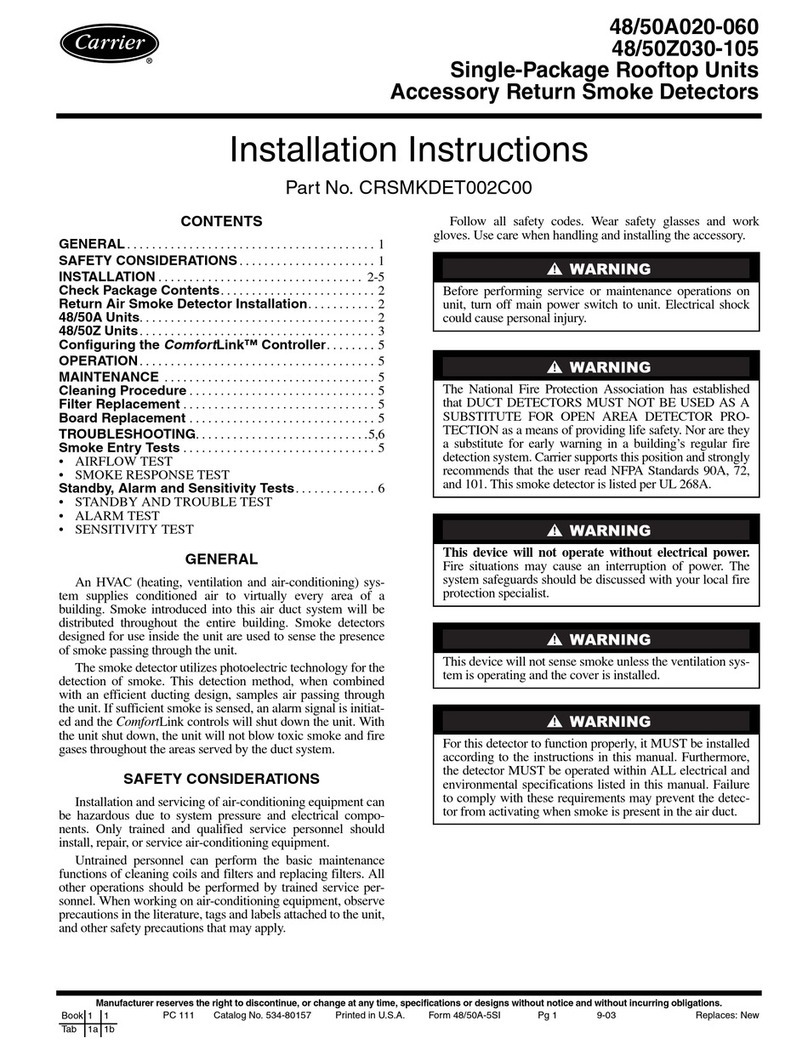 Carrier 48/50Z030-105 User manual