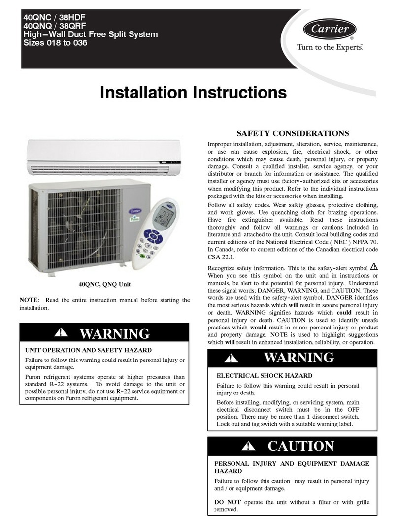 Carrier 40QNC User manual