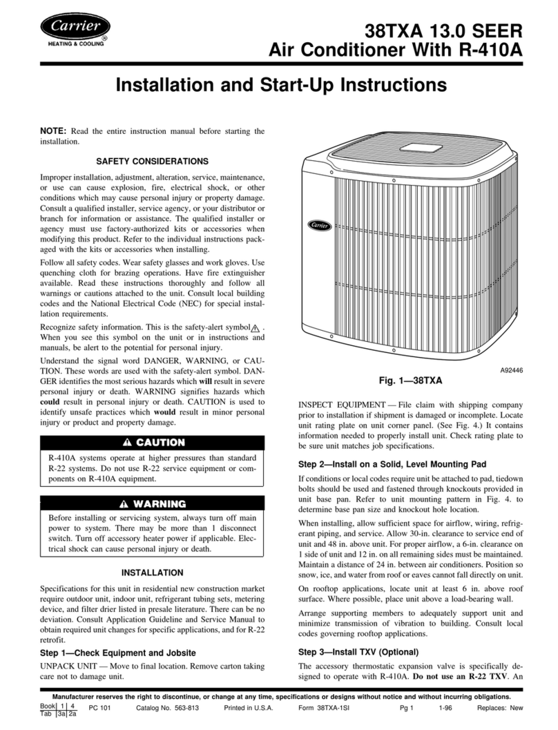 Carrier Puron 38TXA Instructions and recipes