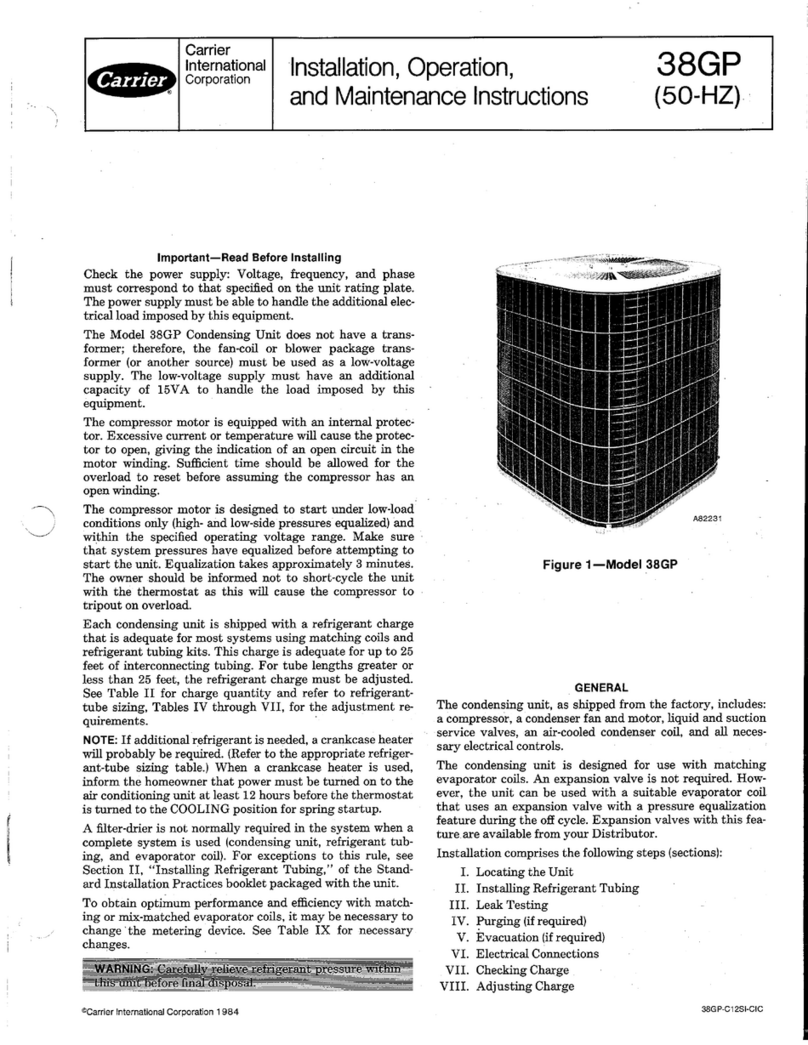 Carrier 38GP Assembly instructions