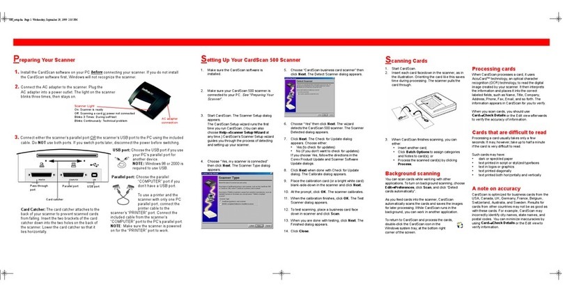CardScan 500 Setup guide