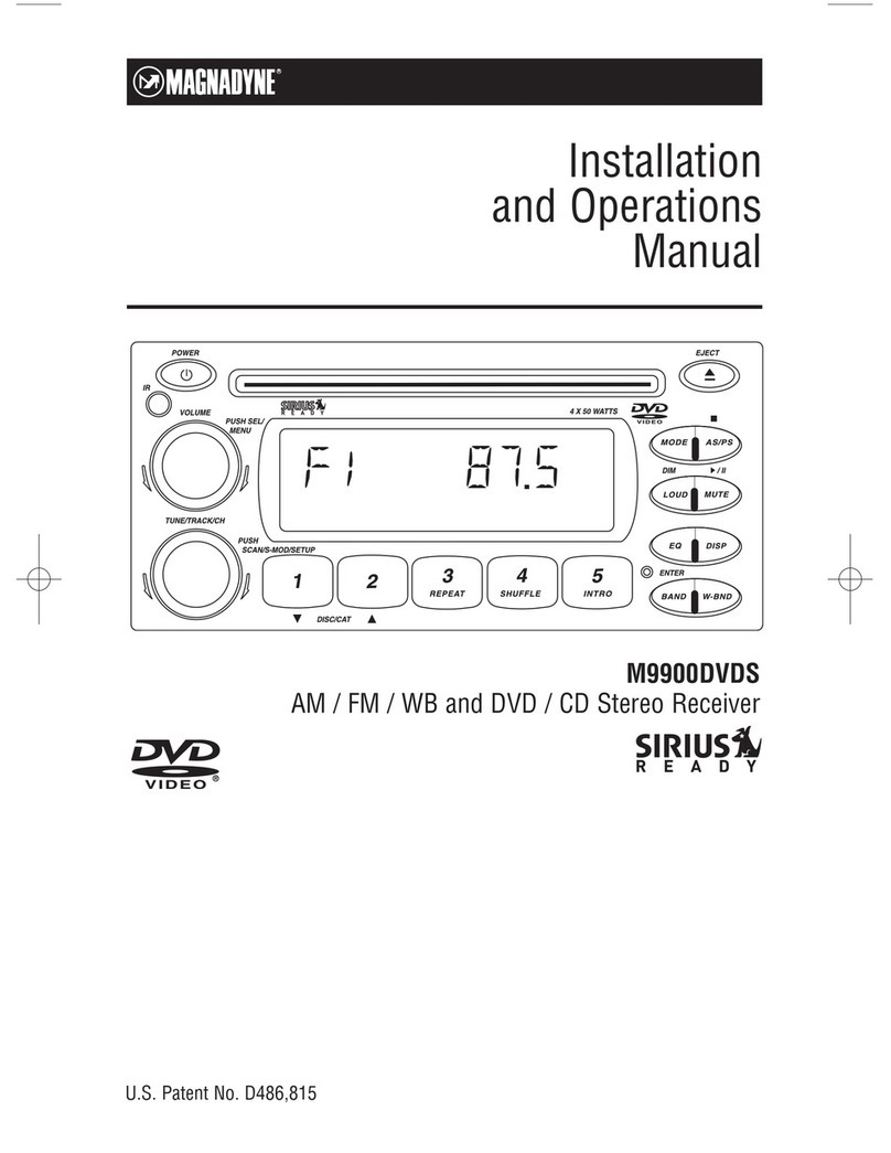 Magnadyne Sirius M9900DVDS Installation and operation manual Magnadyne Sirius M9900DVDS Installation and operation manual