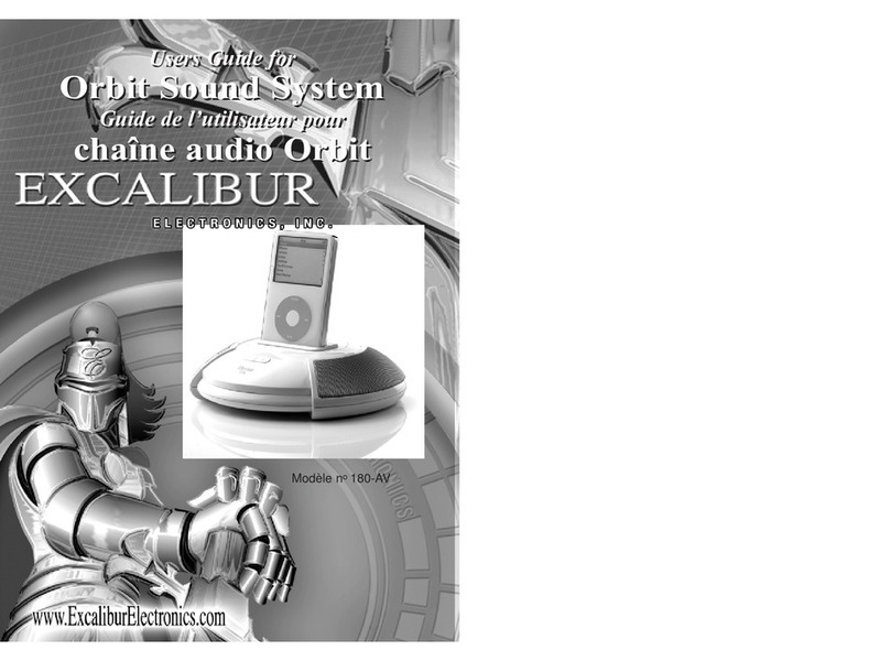 Excalibur Orbit Sound System 180-AV user guide