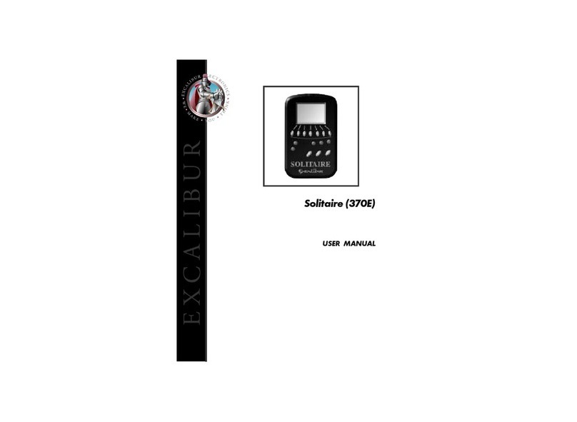 Excalibur Solitaire 370E user manual Excalibur Solitaire 370E user manual