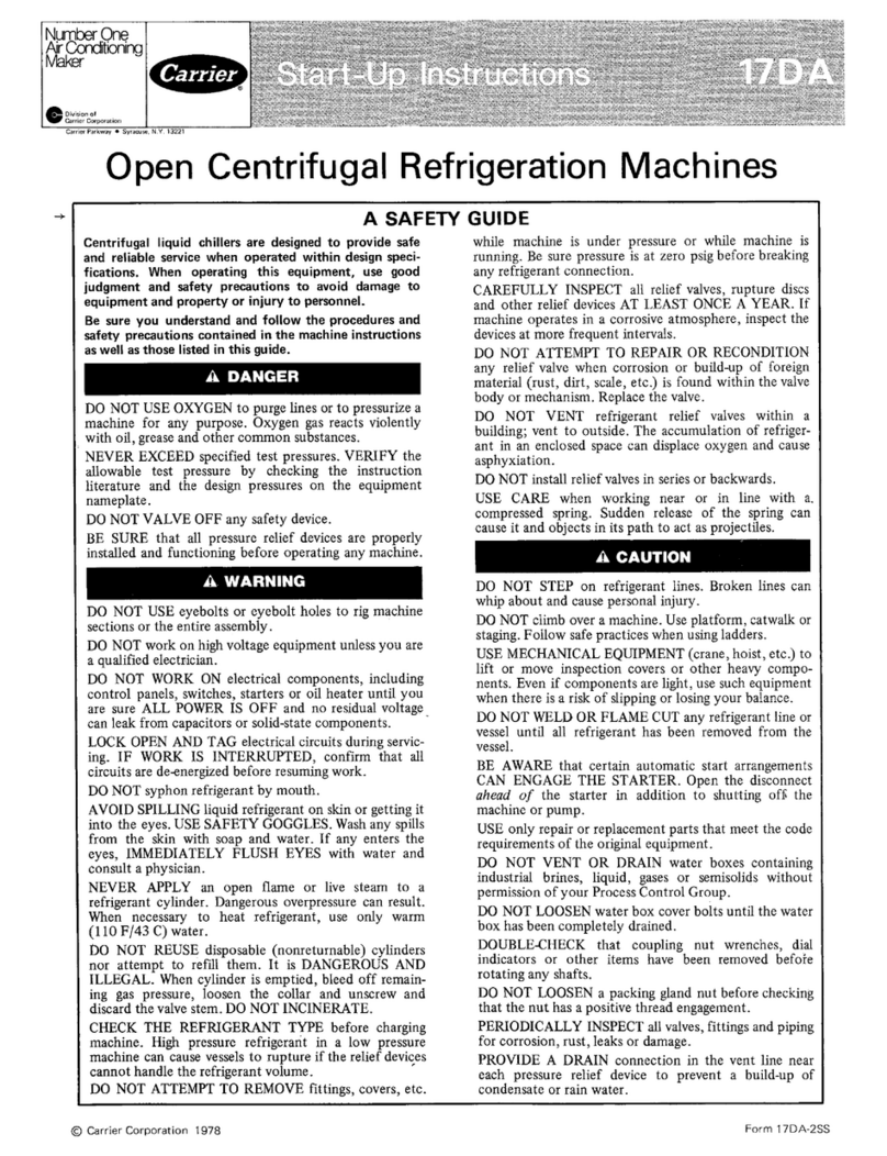 Carrier 17DA Start-up instructions