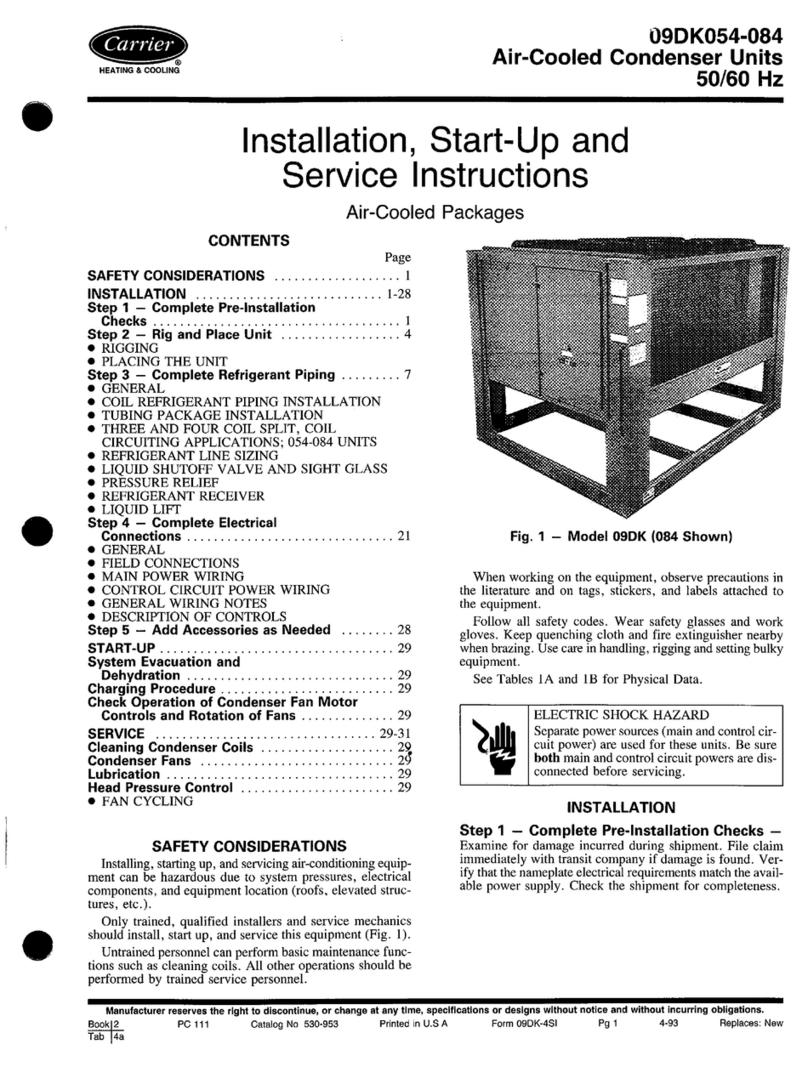 Carrier 09DK054-084 Dimensions and installation guide