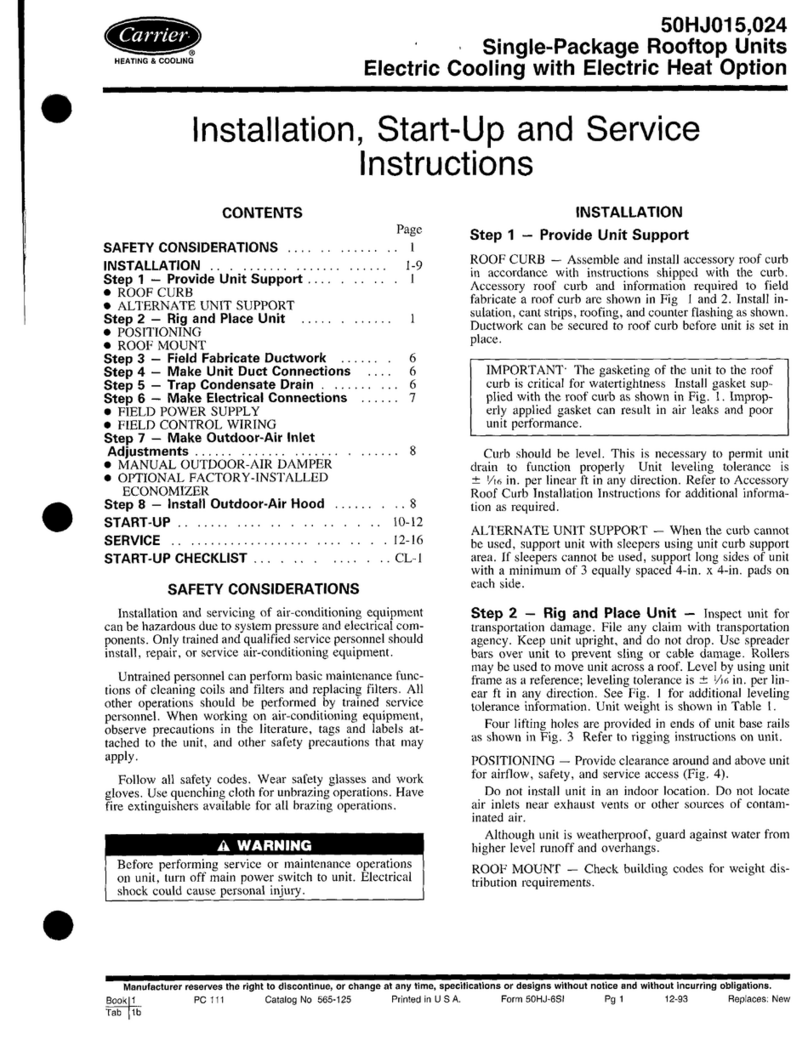 Carrier 24 Installation and maintenance instructions