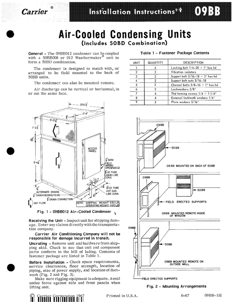 Carrier 09BB User manual