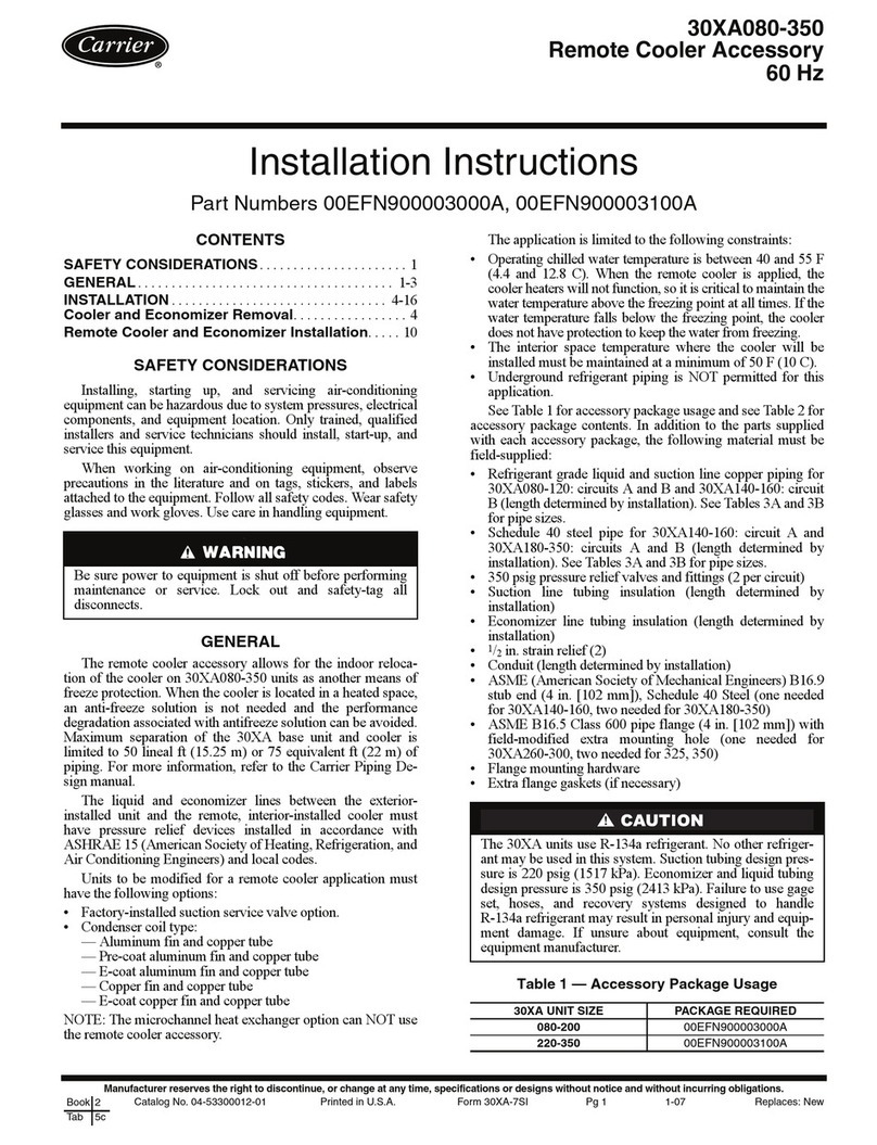 Carrier 00EFN900003000A User manual