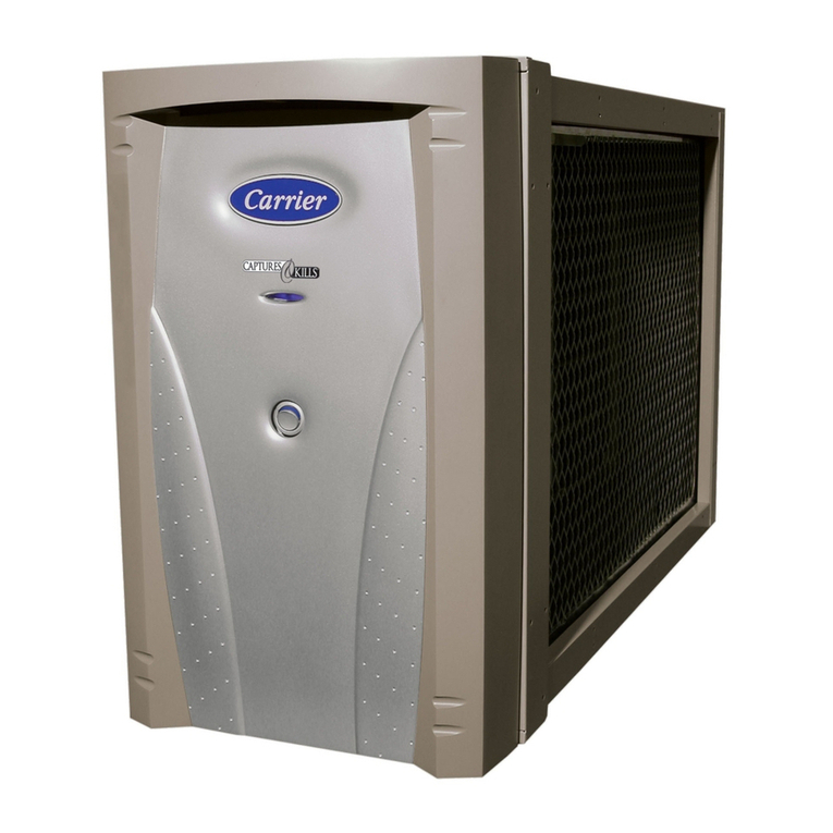 Carrier INFINITY 1625 Installation and operating instructions