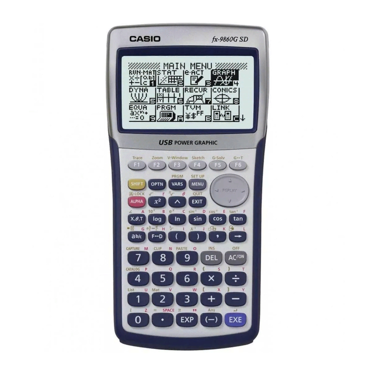 Casio FX-9860G SD User manual Casio FX-9860G SD User manual