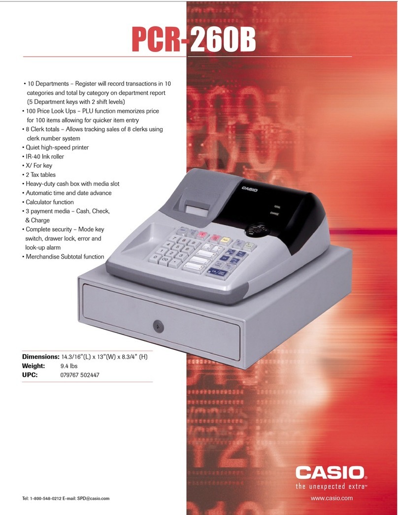 Casio PCR-260B User manual