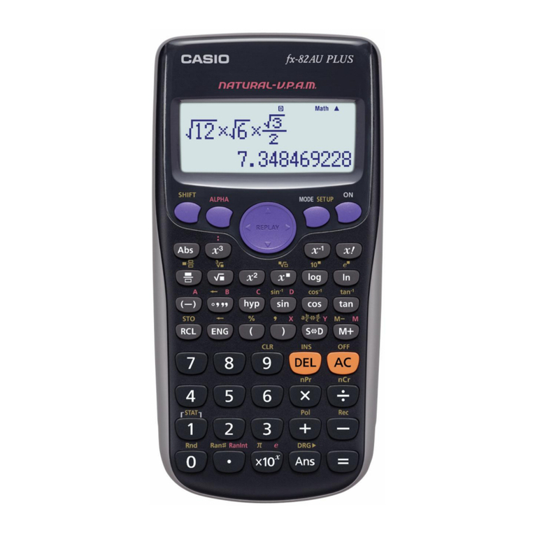 Casio fx-82AU PLUS Installation and operating instructions
