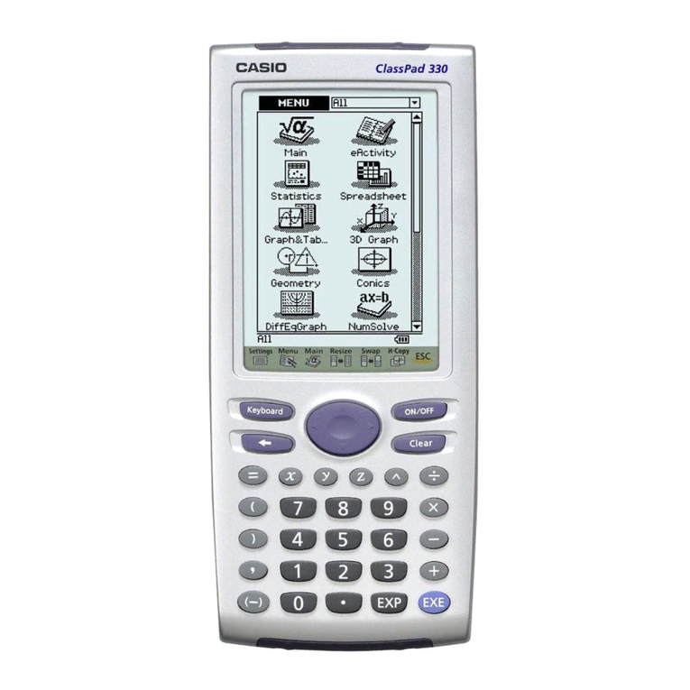 Casio CLASSPAD 330 3.04 User manual