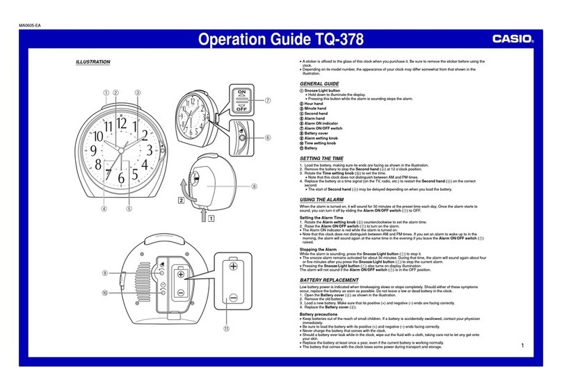 Casio TQ-378 Operation guide