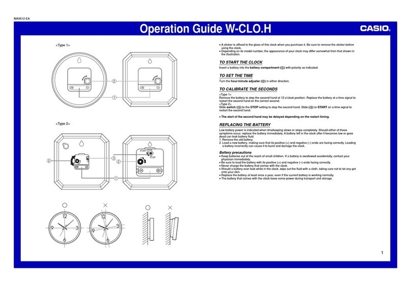 Casio W-CLO.H User manual