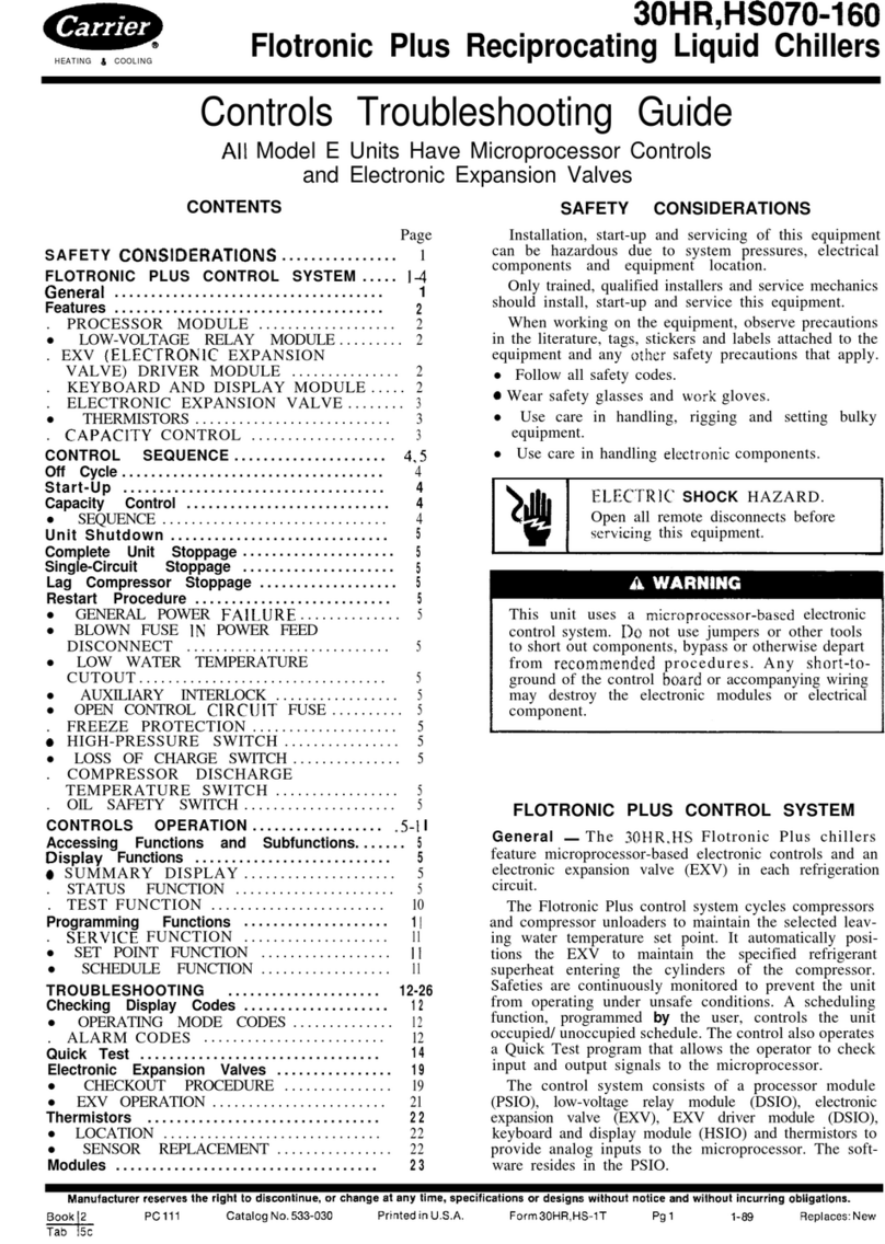 Carrier HS070-160 troubleshooting guide