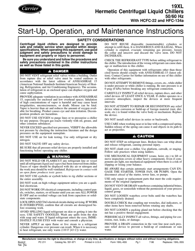 Carrier 19XL series User guide