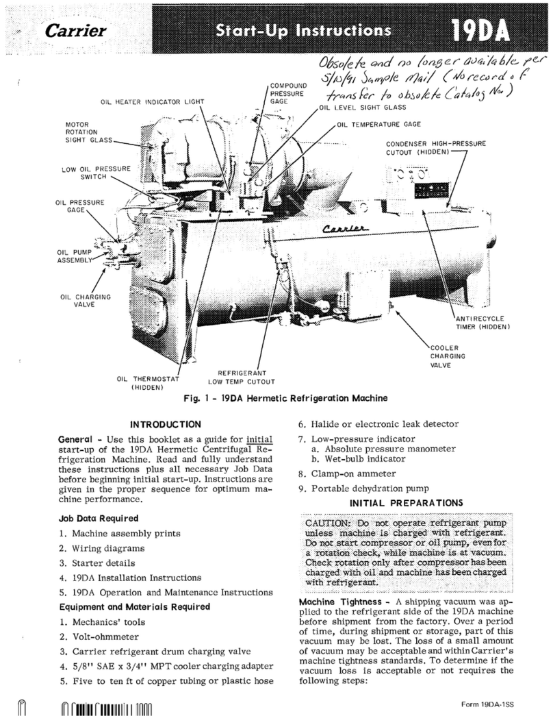 Carrier 19DA Installation manual