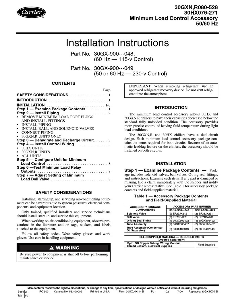 Carrier ECOLOGIC 30GXN installation instructions