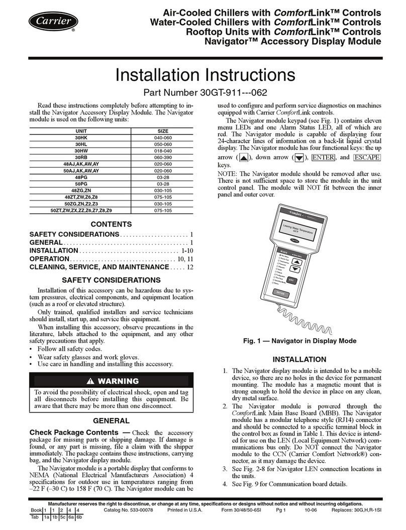 Carrier 30GT-911---062 installation instructions