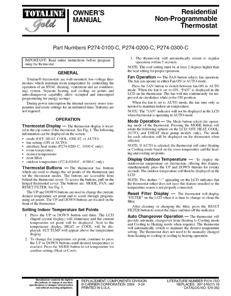 TOTALINE TOTALINE Gold P274-0100-C User manual