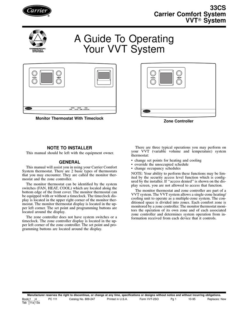 Carrier 33CS User manual