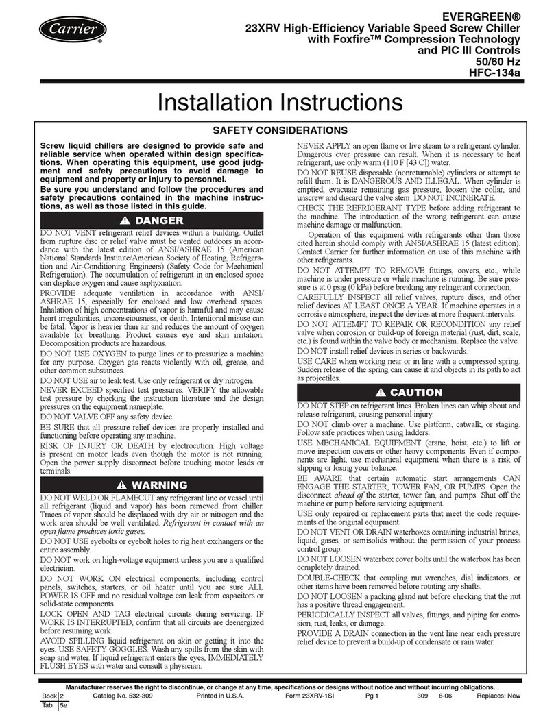 Carrier HFC-134a installation instructions