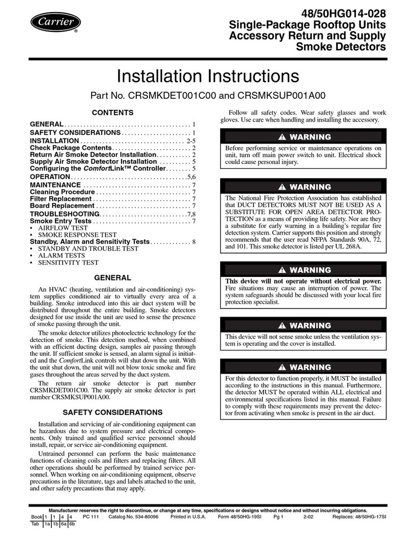 Carrier CRSMKSUP001A00 User manual