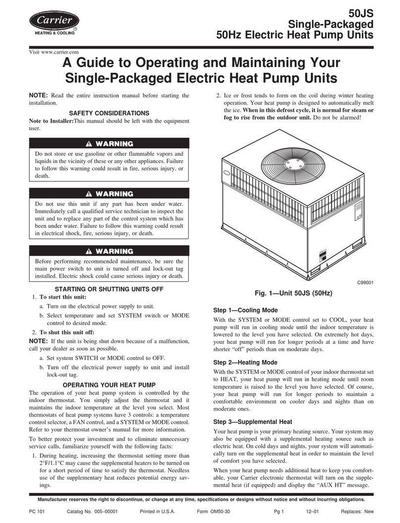Carrier 50JS User manual Carrier 50JS User manual