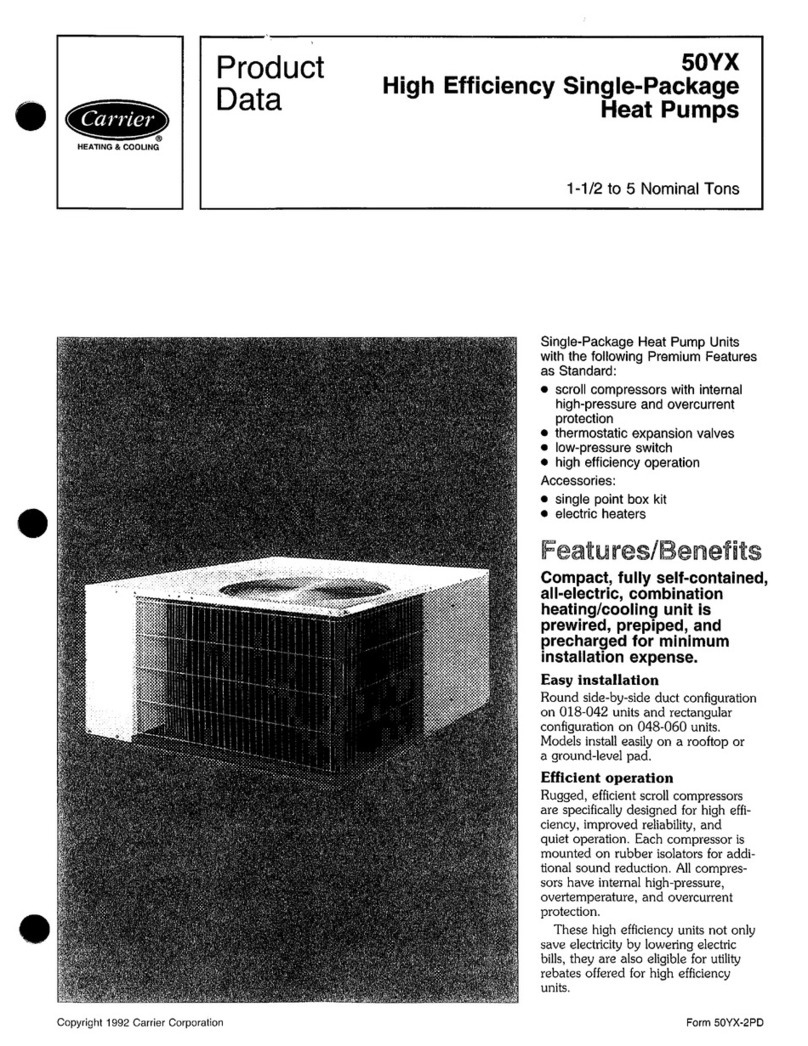 Carrier 50YX Operation manual