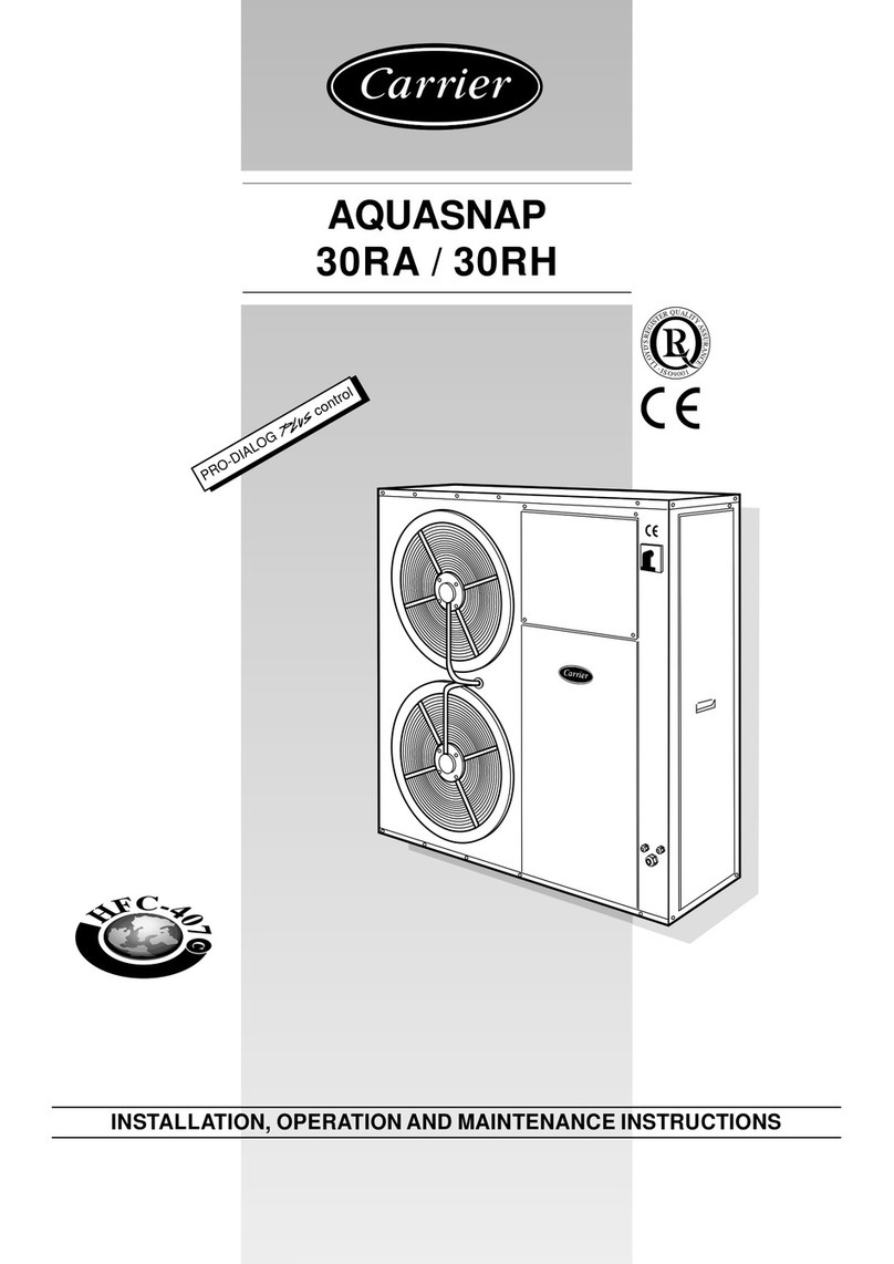 Carrier AQUASNAP JUNIOR 30RA Installation instructions