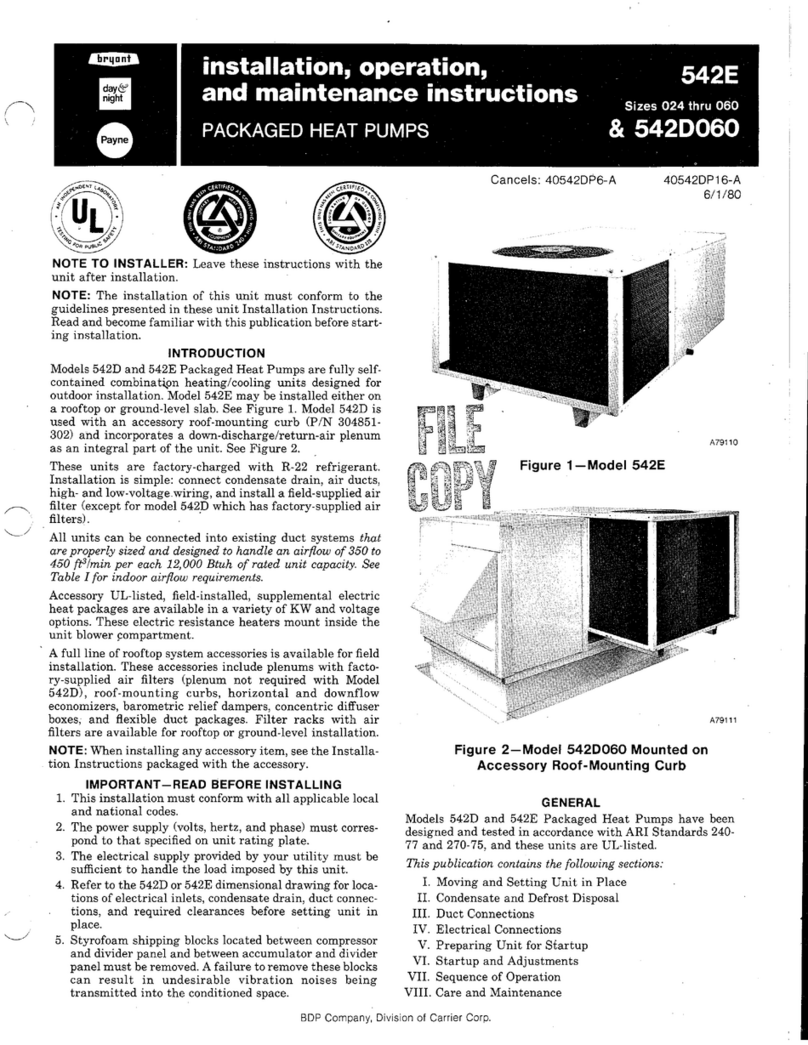 Bryant 542D060 Manual