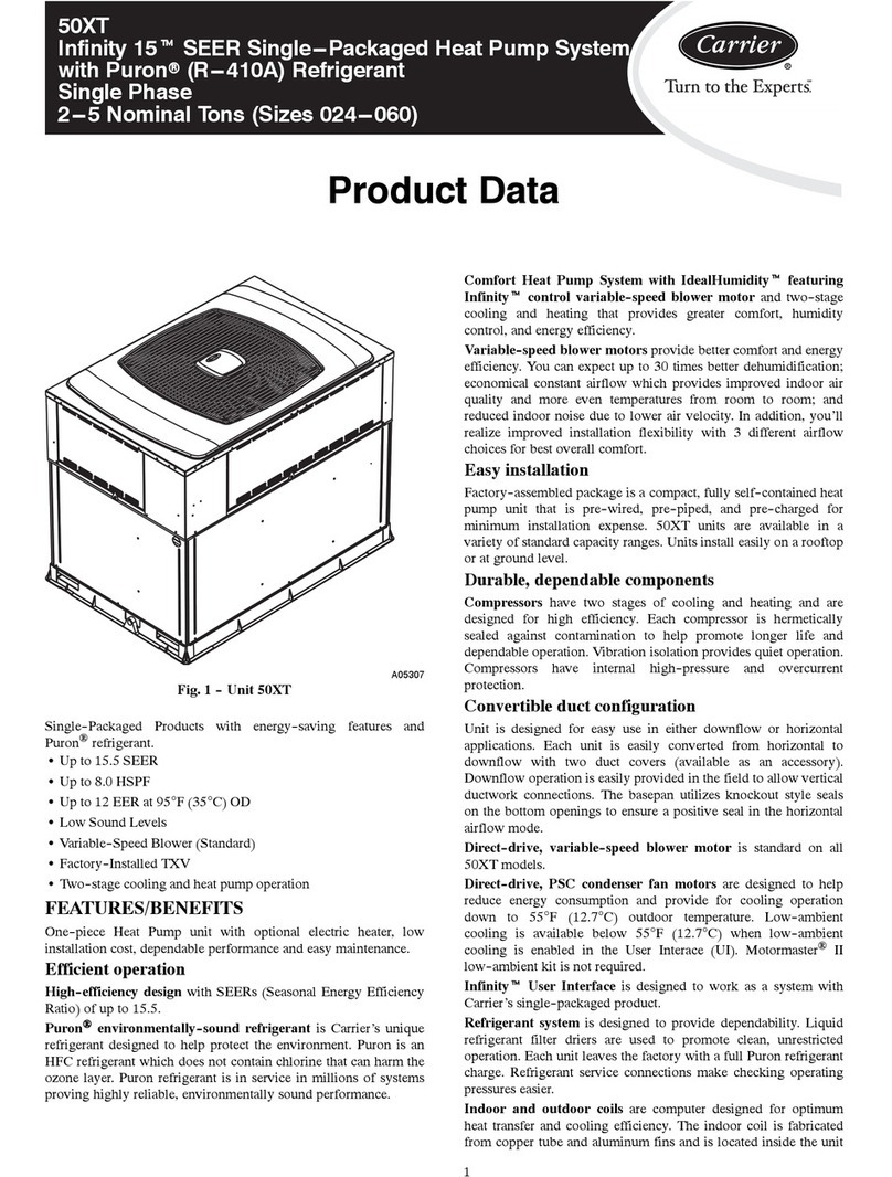 Carrier Infinity 50XT Product data