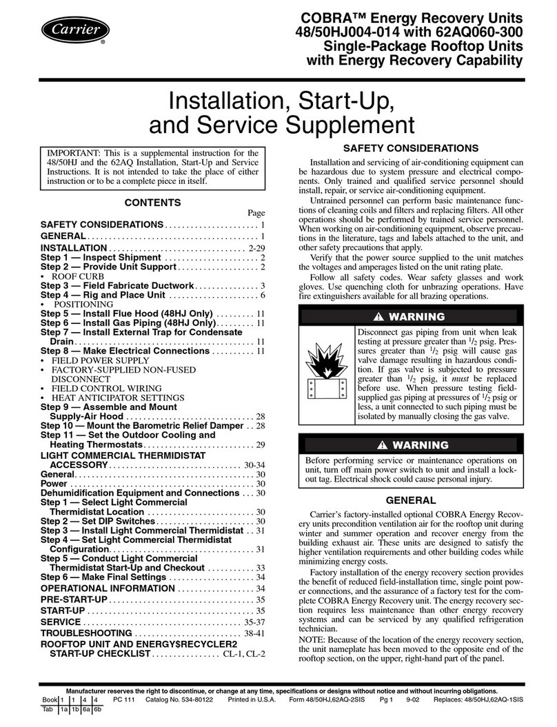 Carrier COBRA 48/50HJ004-014 Manual