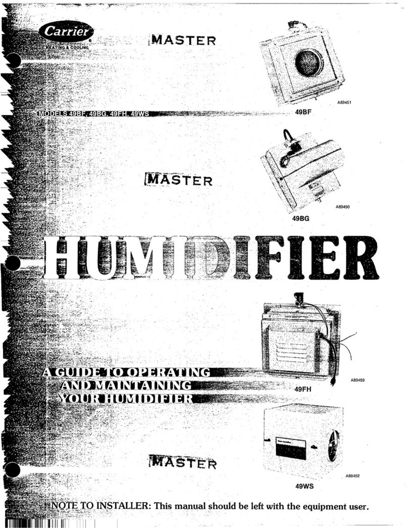 Carrier HUMIDIFIER 49BF User manual