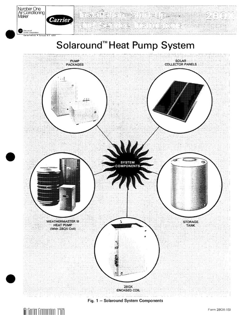 Carrier SOLAROUND 28QX Installation and service instructions