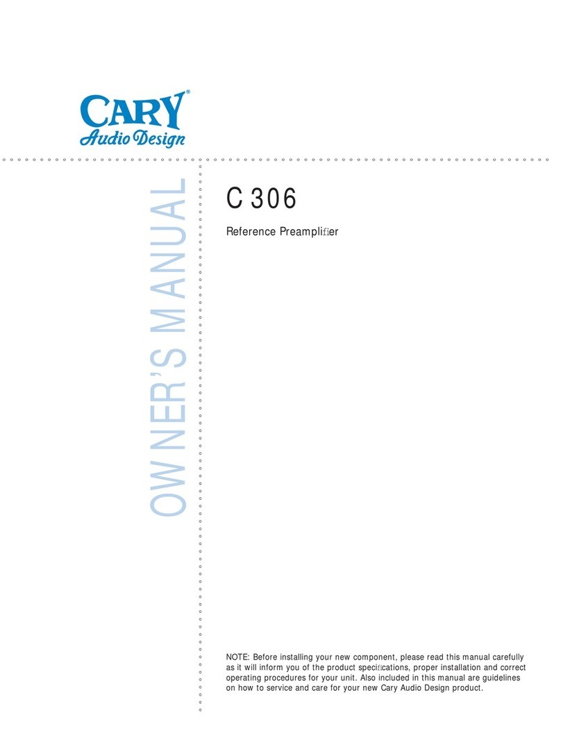 Cary Audio Design C 306 owner's manual