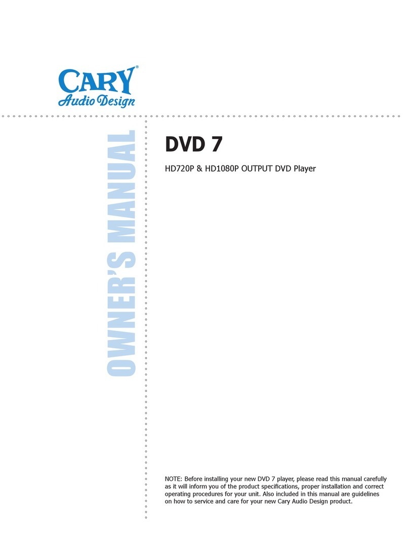Cary Audio Design HD1080P User manual