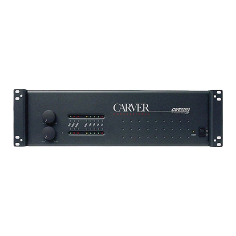 Carver CV Series User manual Carver CV Series User manual