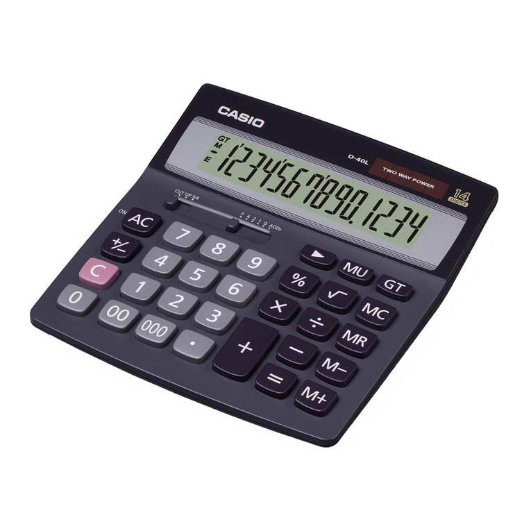 Casio Electronic Calculator User manual Casio Electronic Calculator User manual