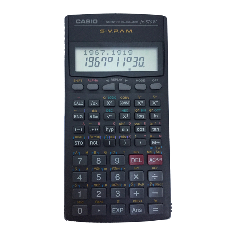 Casio FX-100W User manual